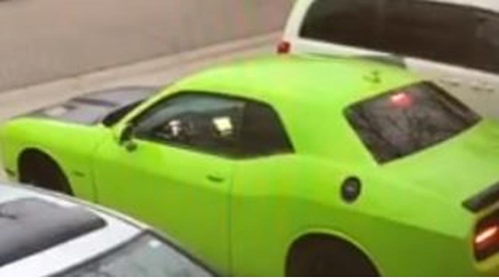 Loveland P.D. Looking for Very Bright Green Car Involved in Theft