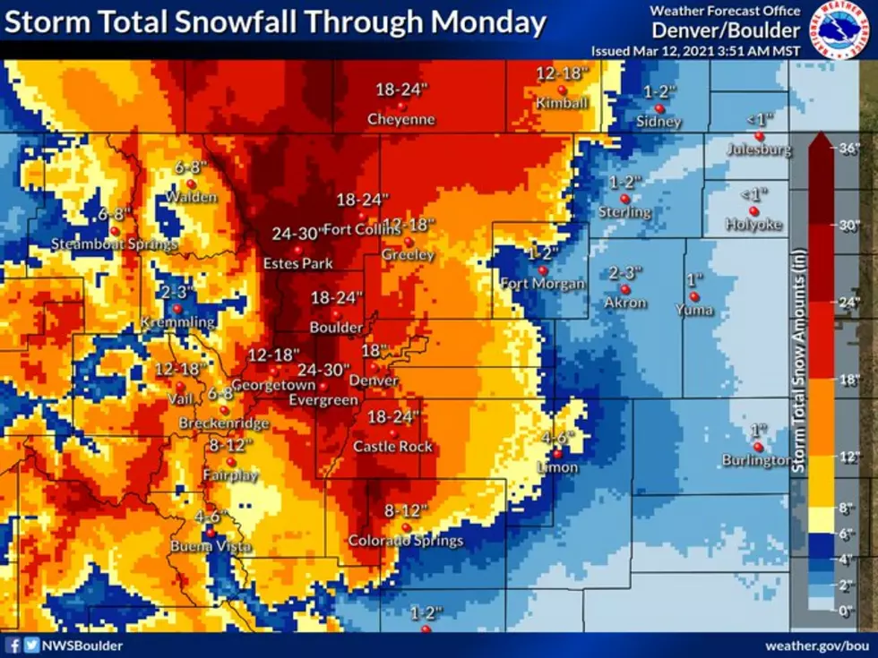Friday Snow Forecast Update: 18-24 Inches Predicted For Fort Collins