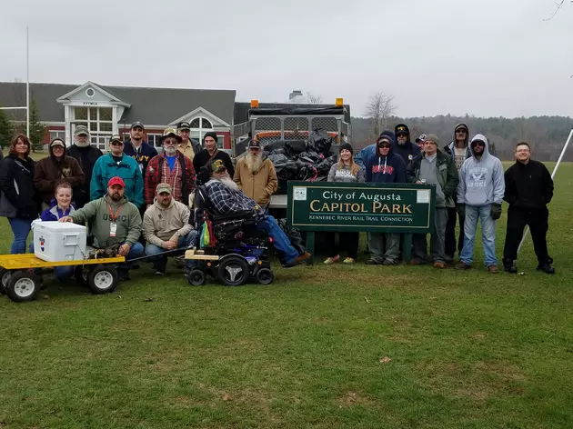 Local Veterans And 92 Moose Listeners Clean Up The Kennebec River Rail Trail