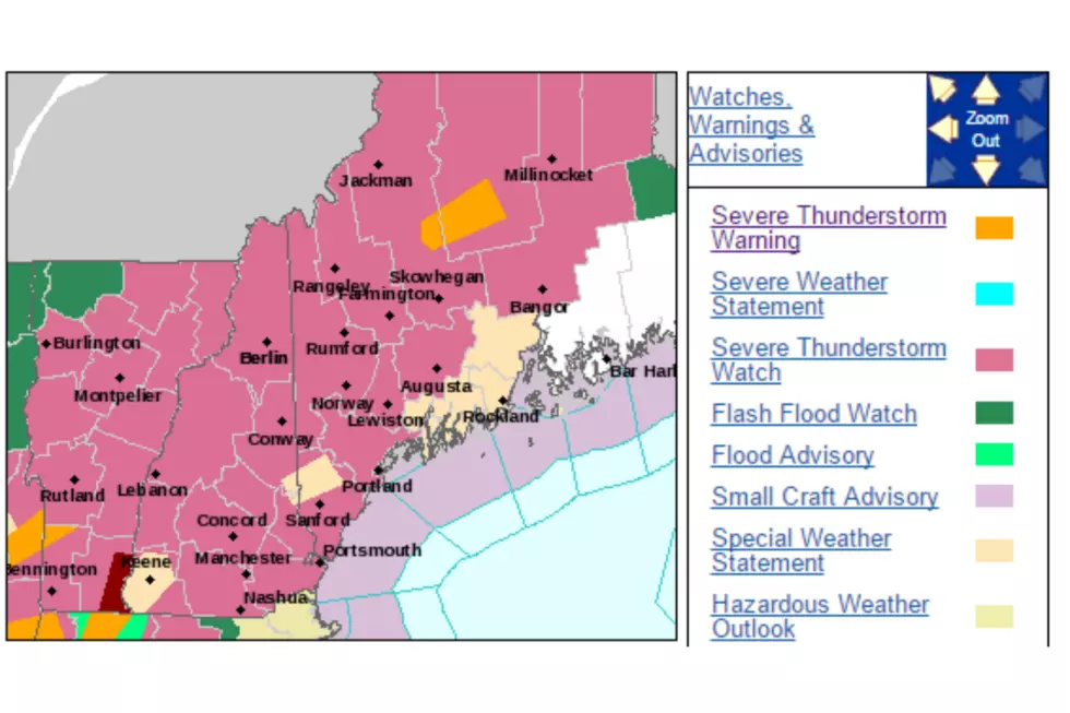 Central Maine May See Severe Thunderstorms Later This Afternoon And Evening
