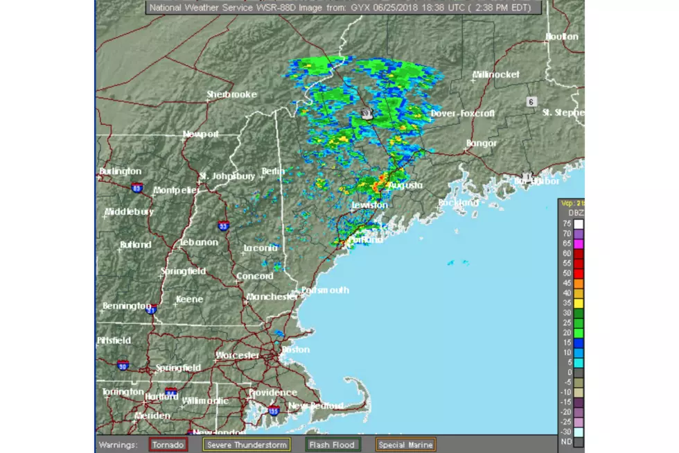 Thunderstorms, Pea-Sized Hail Possible This Afternoon In Central Maine