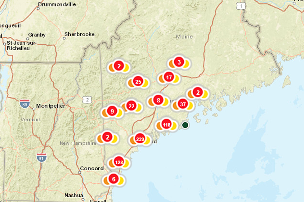 Track Outages Here: Thousands Without Power as Heavy Wind & Rain Pass Through Maine Today