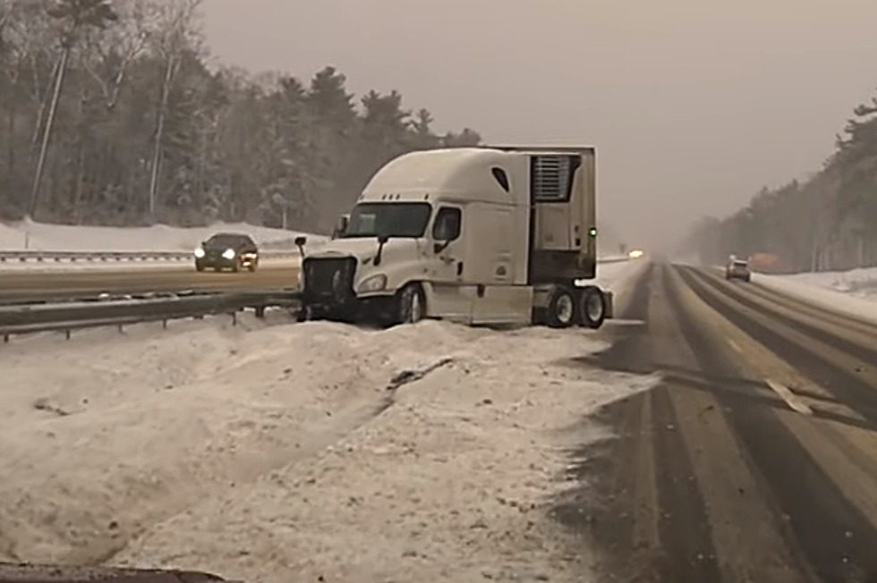 Maine State Police Dash Cam Captures 18-Wheeler Crash
