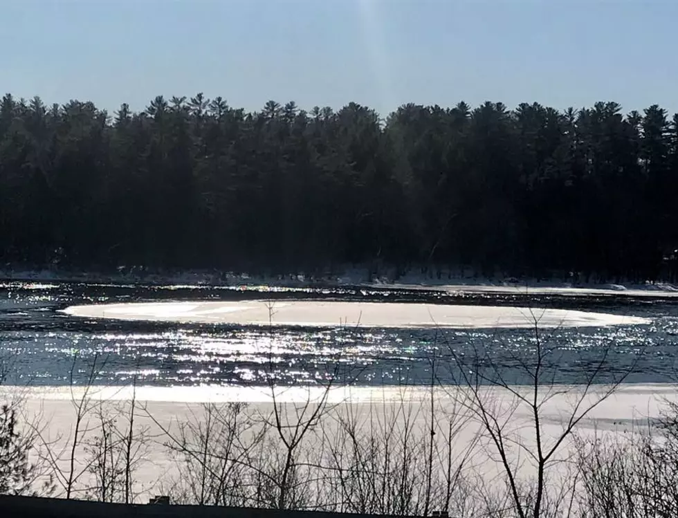 Another Maine Ice Disk Forms, This Time in Skowhegan