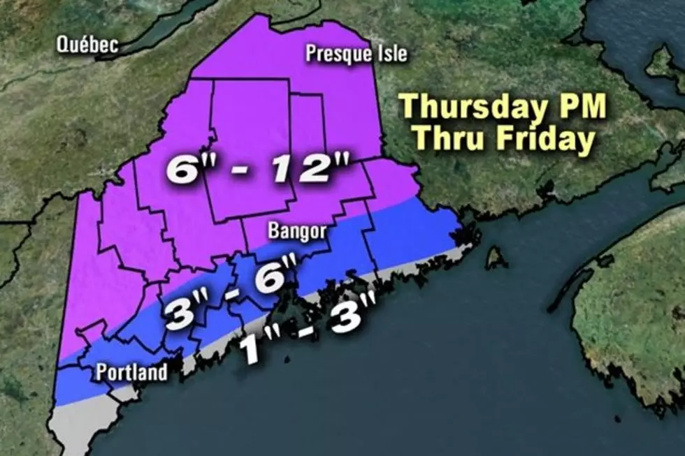 Parts of Maine Could See a Foot of Snow by Friday Morning