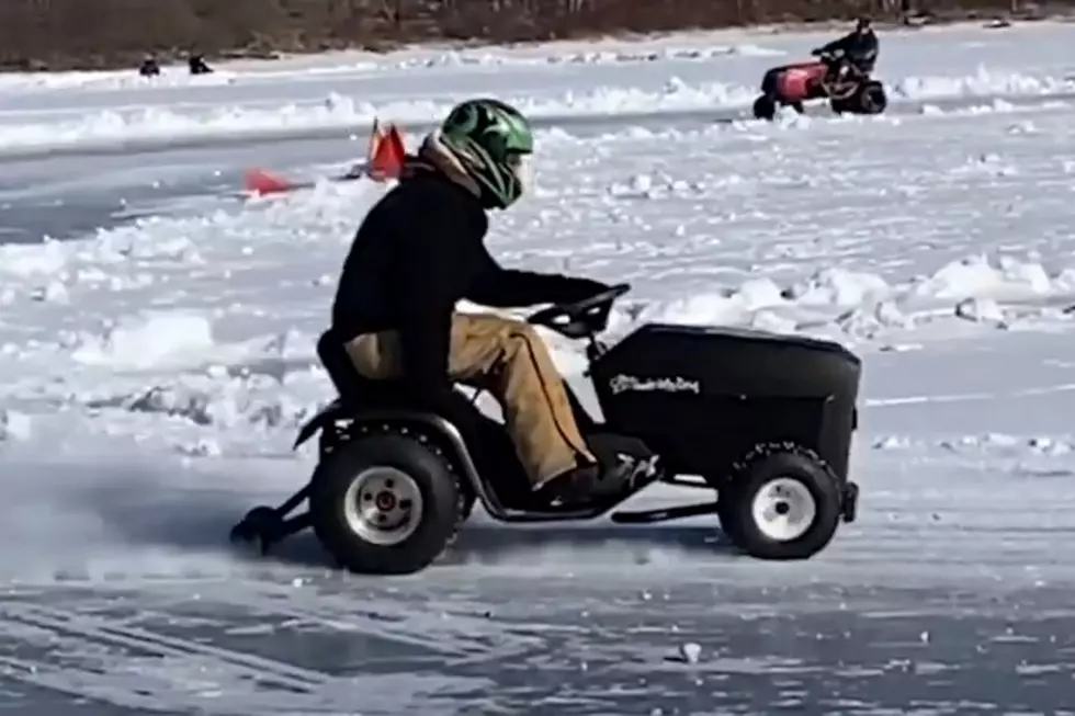 Mainers Race Lawnmowers on The Ice in Subzero Temps
