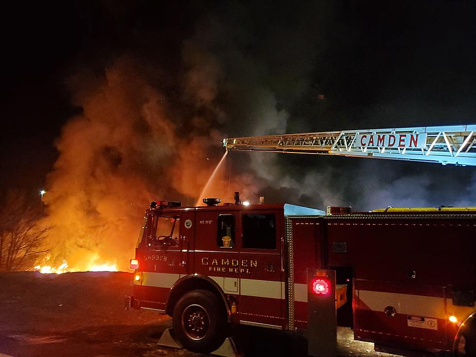 A Large Fire is Burning at a Maine Potato Processing Plant 
