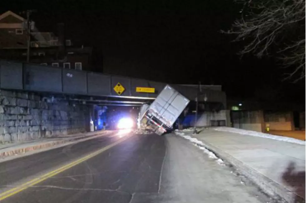 Truck Crunched Under Augusta Bridge [PHOTOS]