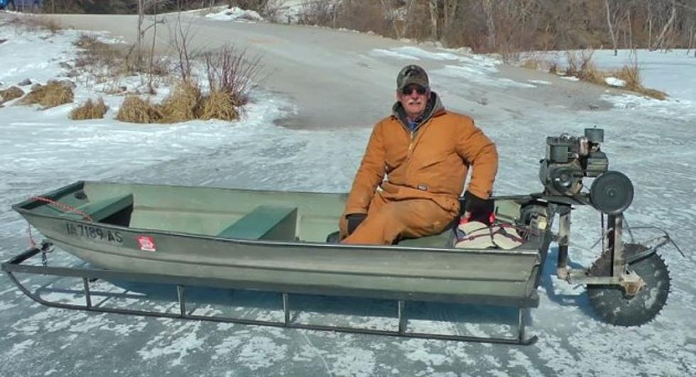 Forget Snowmobiles, This Man Figured Out How To Use A Boat Year Round [VIDEO]