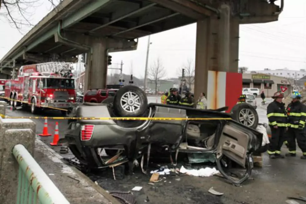 SUV Plunges Off Overpass In Bath, Two Hurt