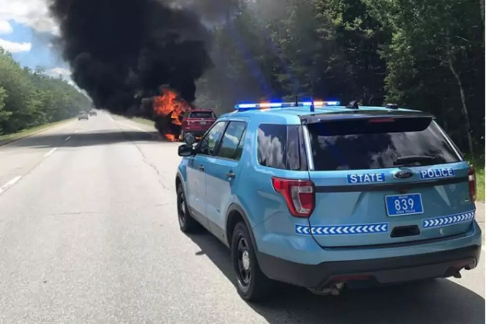 Scary Car Fire On I-95 In Old Town