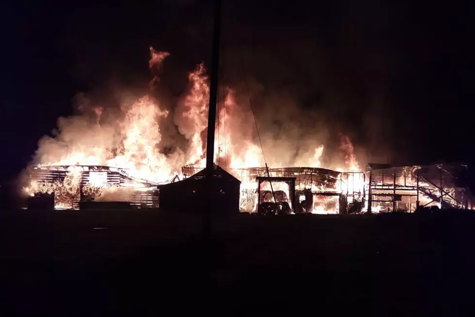 Huge Fire At Farm On Corinna Center Road
