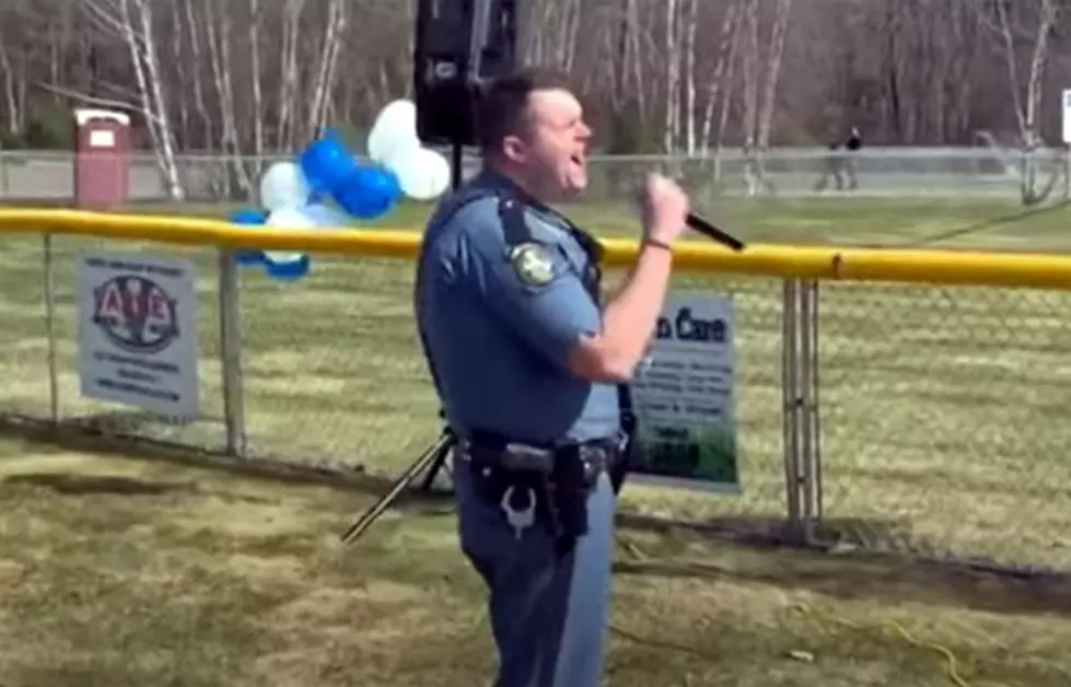 TBT: Maine State Trooper Shows Off His Big Time Pipes At A Little League Game