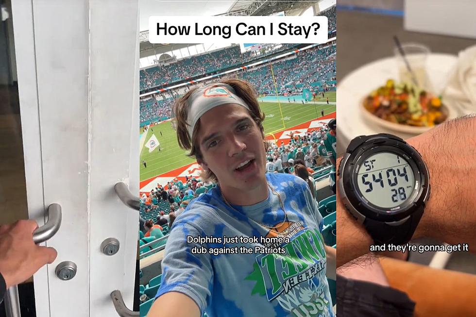 TikTok User Tested How Long He Could Stay in the Stadium After the Patriots vs Dolphins Game