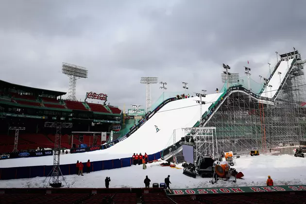 Check Out the Giant Snowboard Ramp at Fenway Park [PHOTOS]