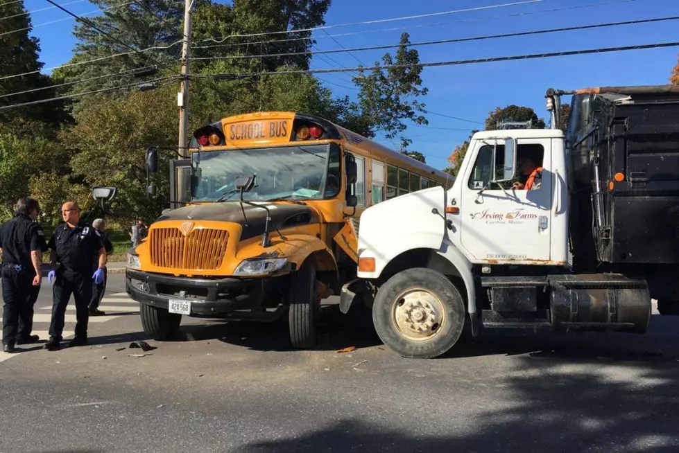 School Bus Collides With Potato Truck in Presque Isle