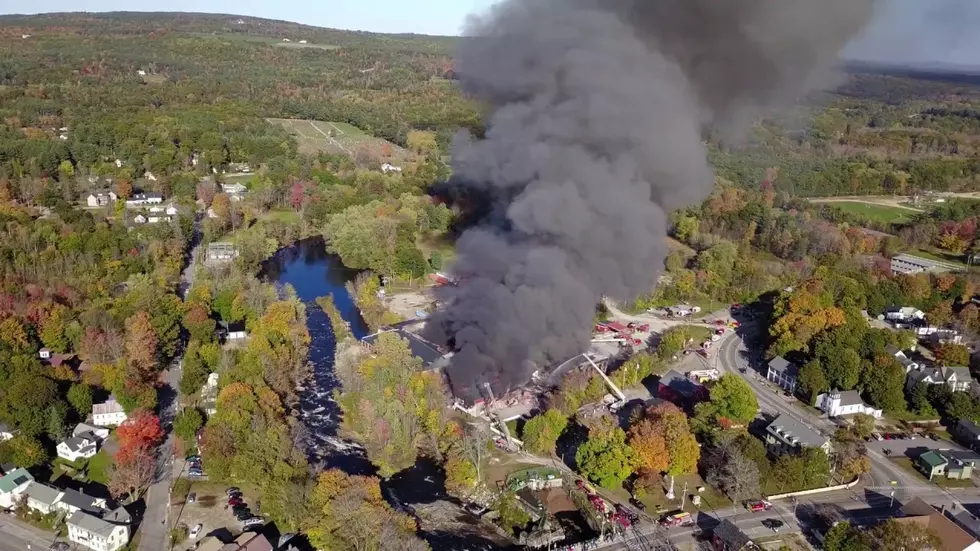 Watch Stunning Drone Footage Of The Mechanic Falls Fire