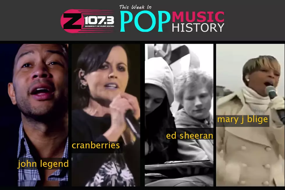 Z107.3’s This Week in Pop Music History: Ed Sheeran, John Legend, the Cranberries and more [VIDEOS]