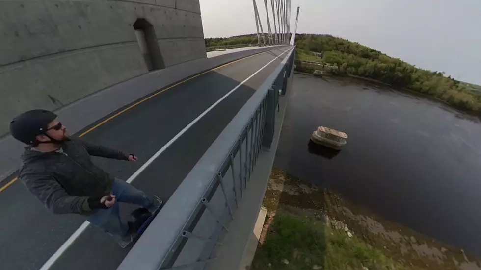 Crossing The Penobscot Narrows Bridge On A Skateboard [VIDEO]