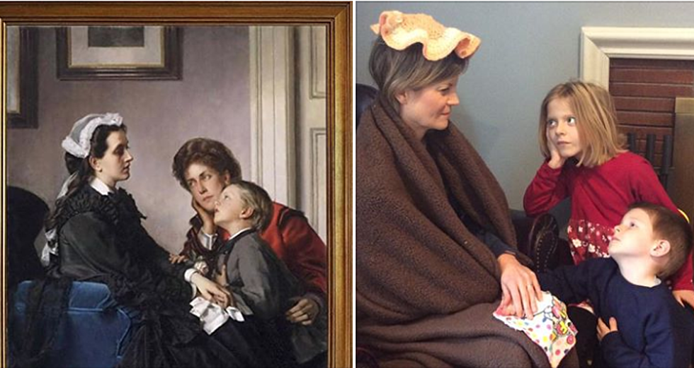 Local Family Accepts Challenge To Recreate Famous Works Of Art