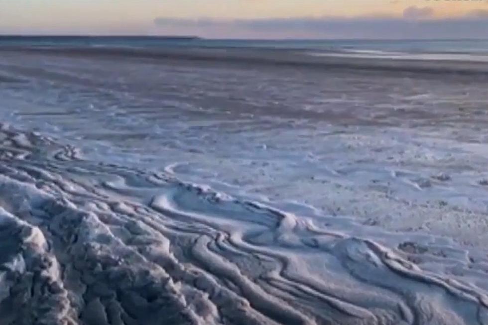 Watch Video Of A Frozen Beach In Ogunquit