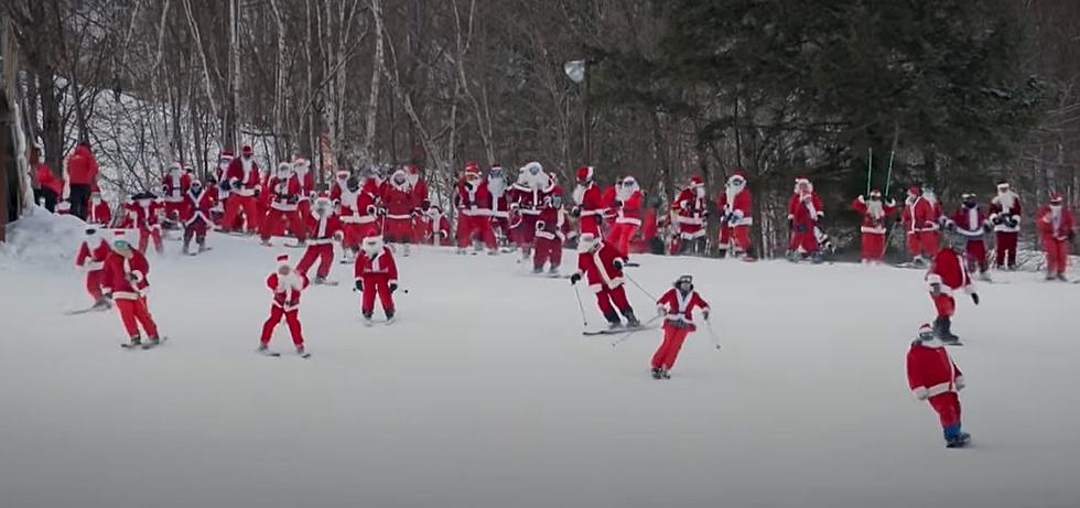 Skiing Santas Hit The Slopes In Maine For Charity