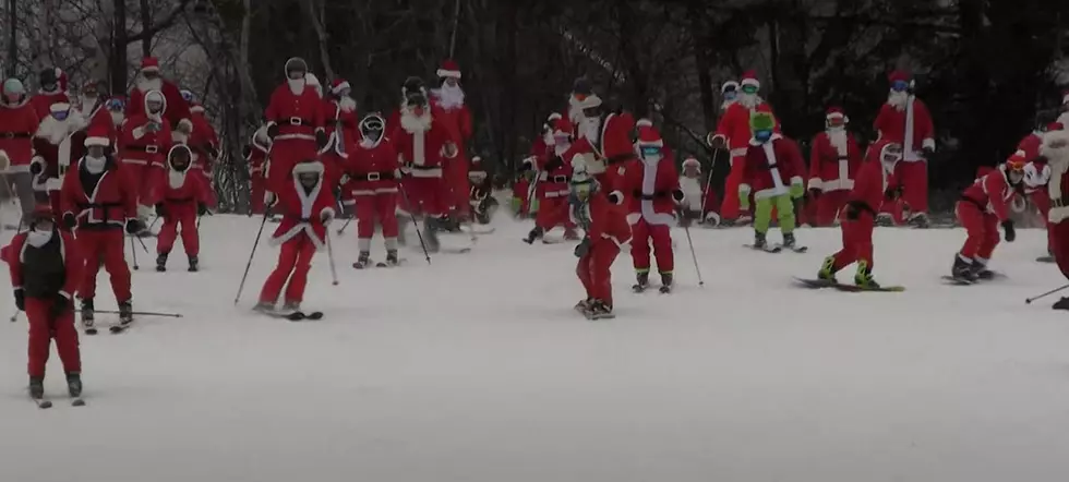 Skiing Santas Hit The Slopes In Maine For Charity