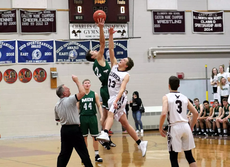 MDI Boys Beat Ellsworth 49-37 Sets Up Potential Rematch In Tourney 2019 [PHOTOS]