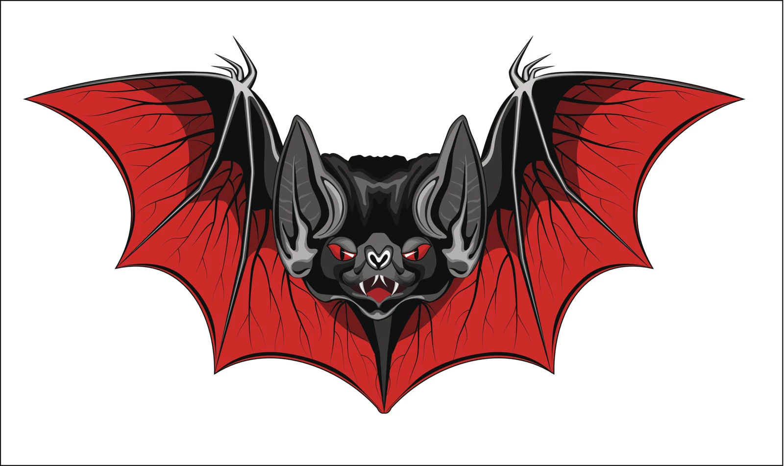 Логотип с летучей мышью в Красном