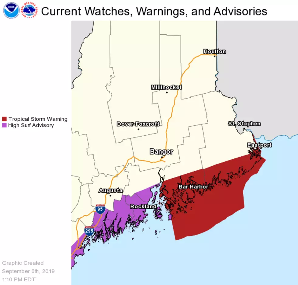 Tropical Storm Warning Issued for Downeast Maine