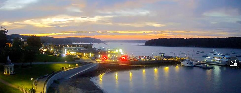 Sunset August 30 from Bar Harbor Tower Cams
