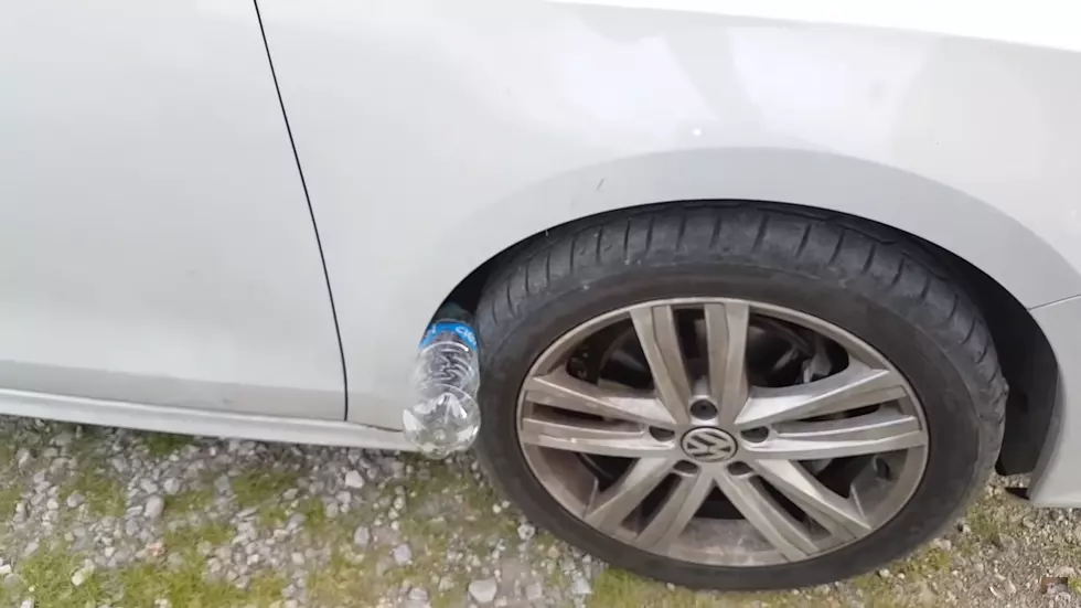 If You Find a Plastic Bottle on Your Tire, You May Be in Danger