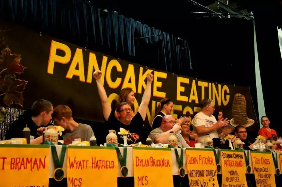 Pancake Eating Contest for Local Charities at the Central NY Maple Festival