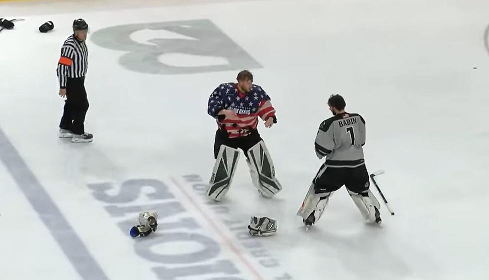 WATCH: Goalies Trade Punches In Black Bears Game