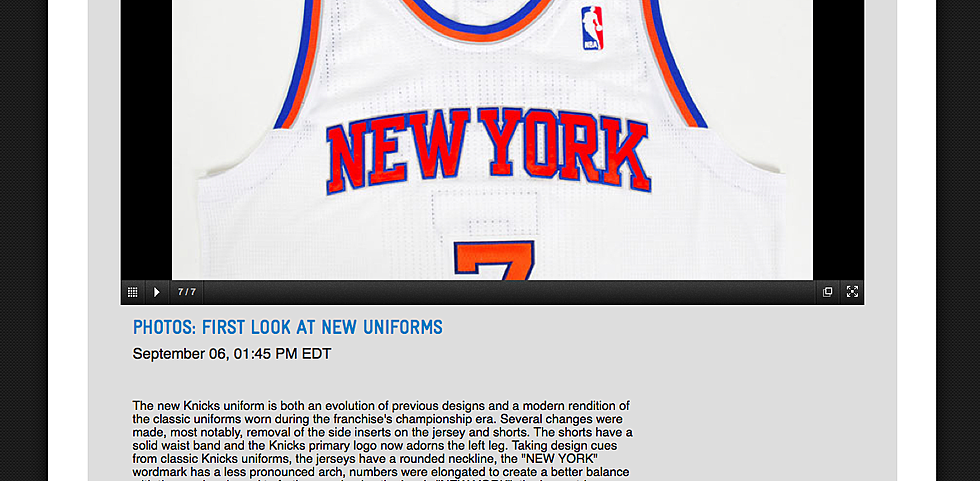 New York Knicks Unveil New Uniforms