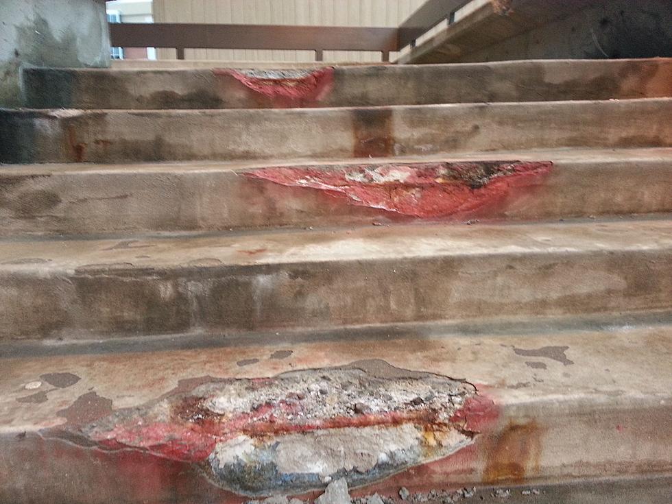 Crumbling Stairs Being Repaired At Broome Arena