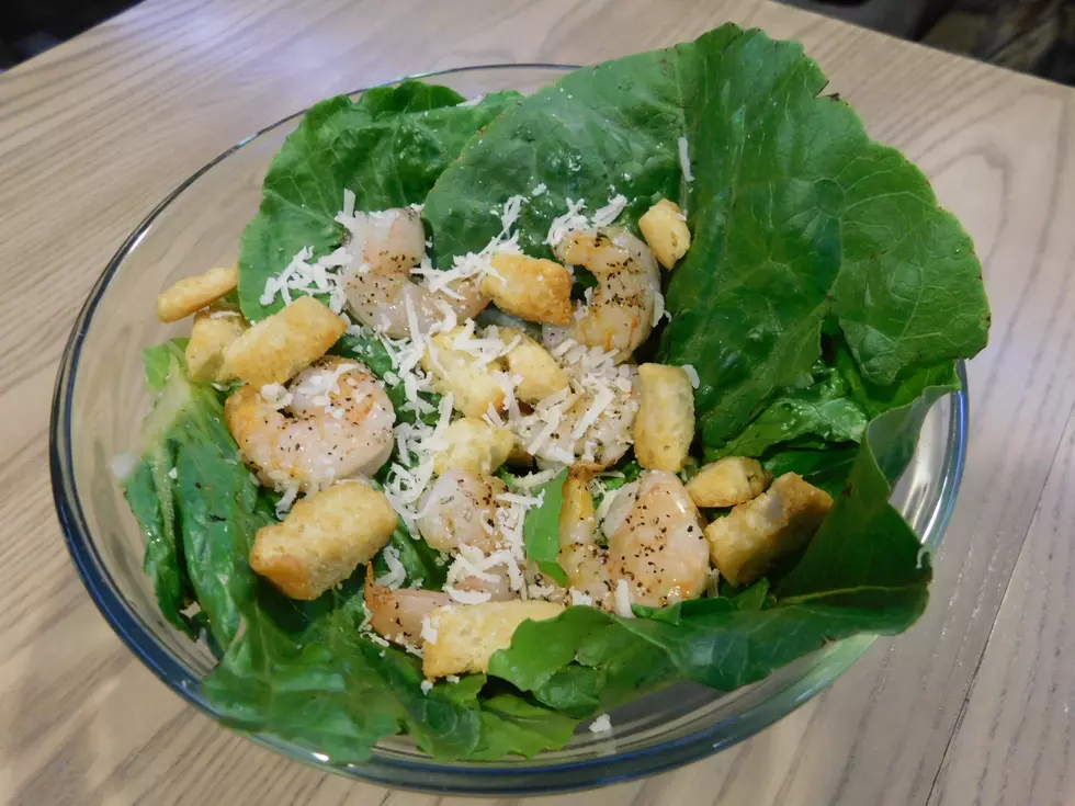 Foodie Friday Lite: Grilled Pepper Shrimp Caesar Salad