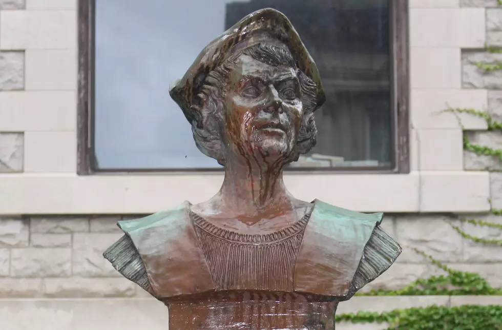 Binghamton Columbus Statue Vandalized Again