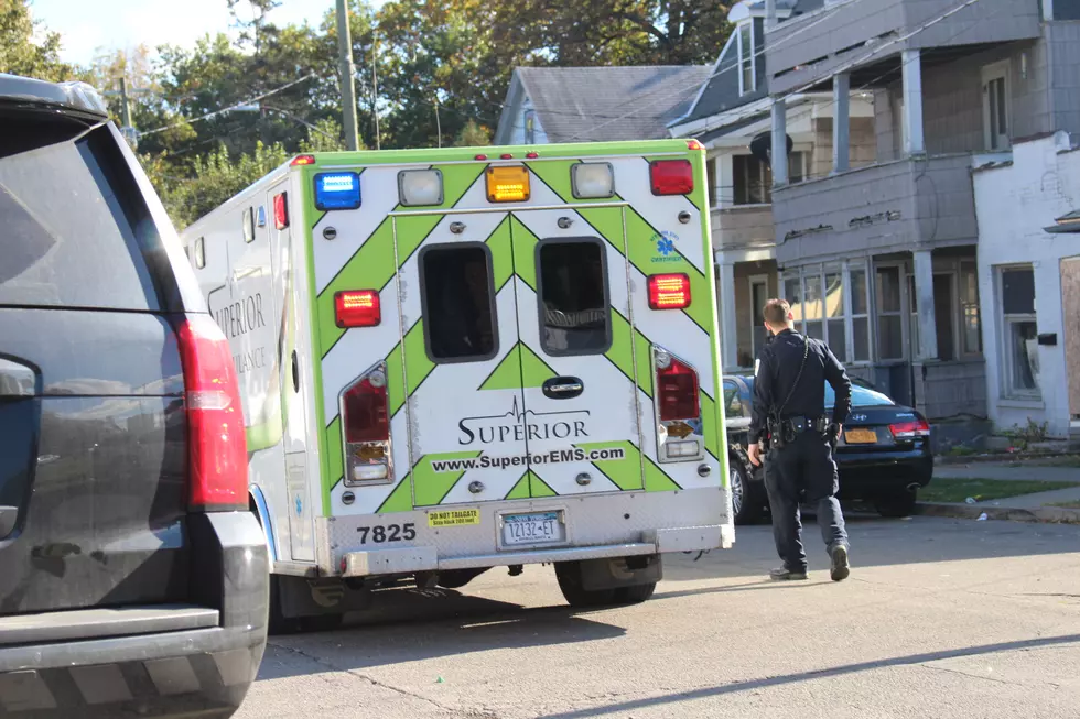 Binghamton police and a Superior ambulance on Tudor Street on October 10, 2017. (Photo: Bob Joseph/WNBF News)