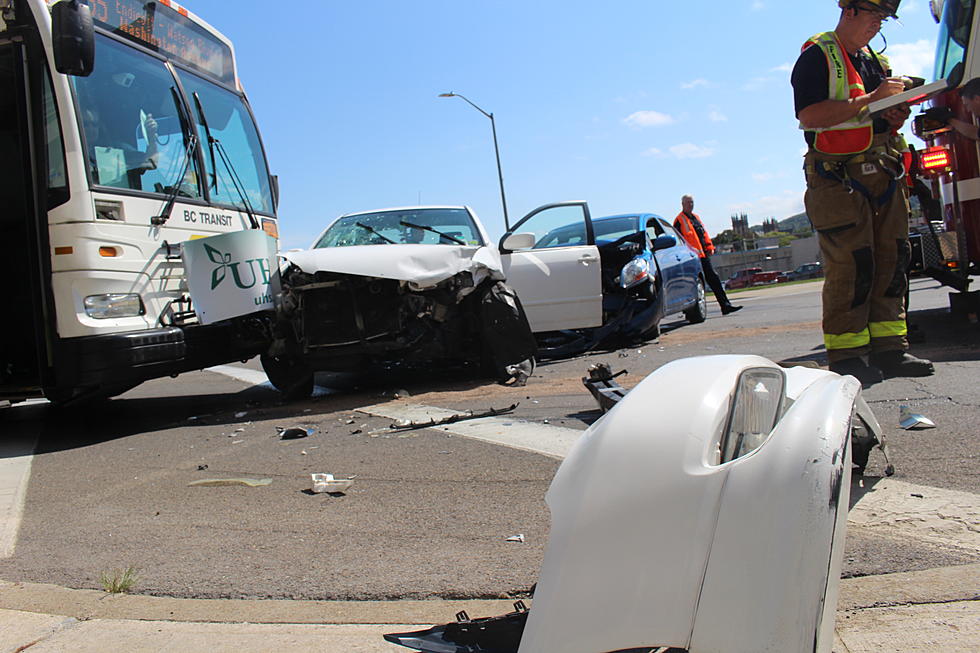 Two Cars, BC Transit Bus Collide in Downtown Binghamton