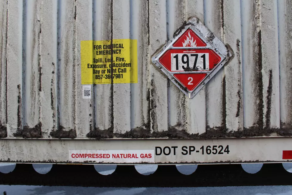 The tractor-trailer involved in the crash is used to transport compressed natural gas. (Photo: Bob Joseph/WNBF News)