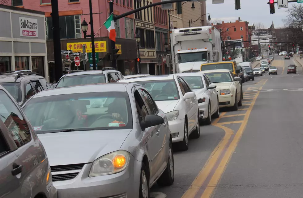 Disabled Truck Snarls Traffic in Downtown Binghamton