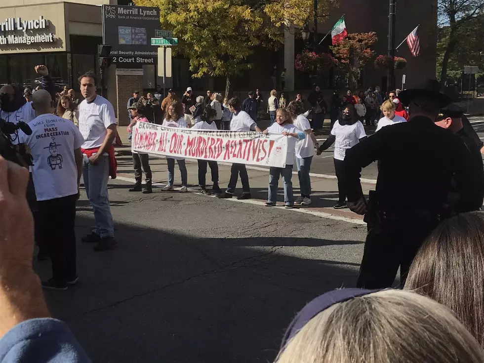 Protesters Turn Out for Binghamton Columbus Day Events