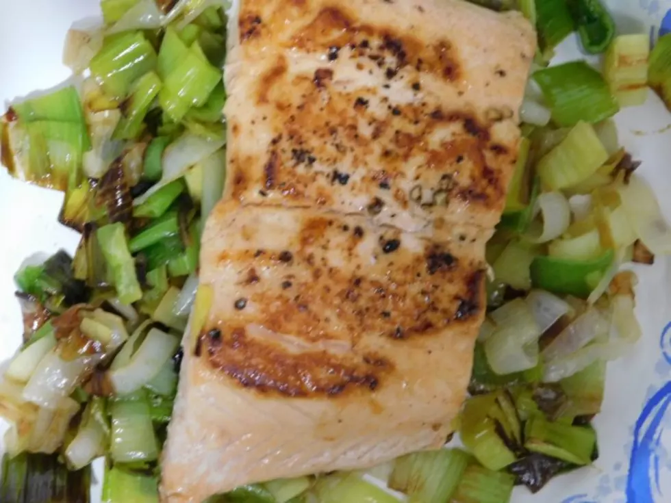 Foodie Friday Saute’ Salmon with Caramelized Leeks