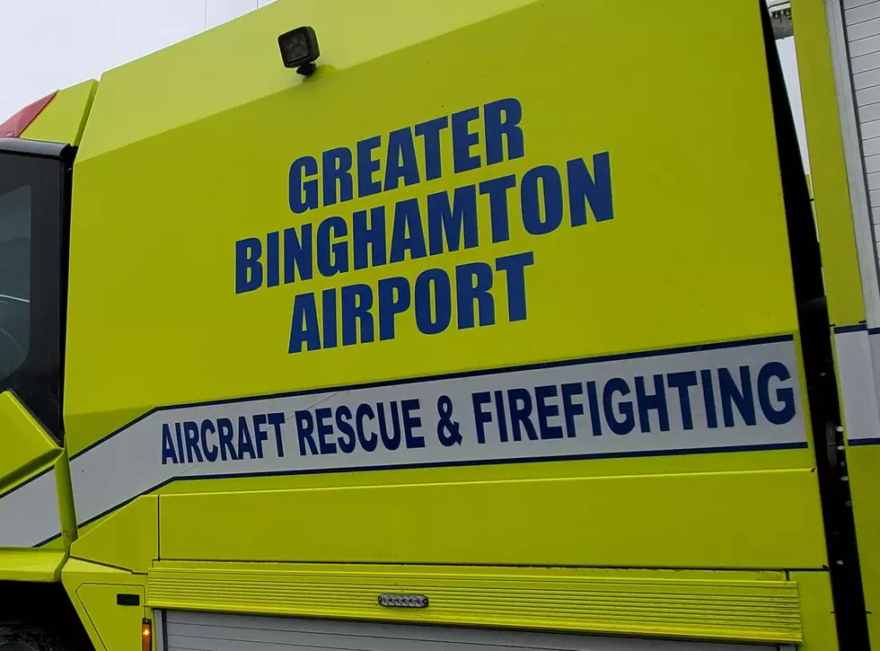 Plane with Engine Fire Lands at Greater Binghamton Airport