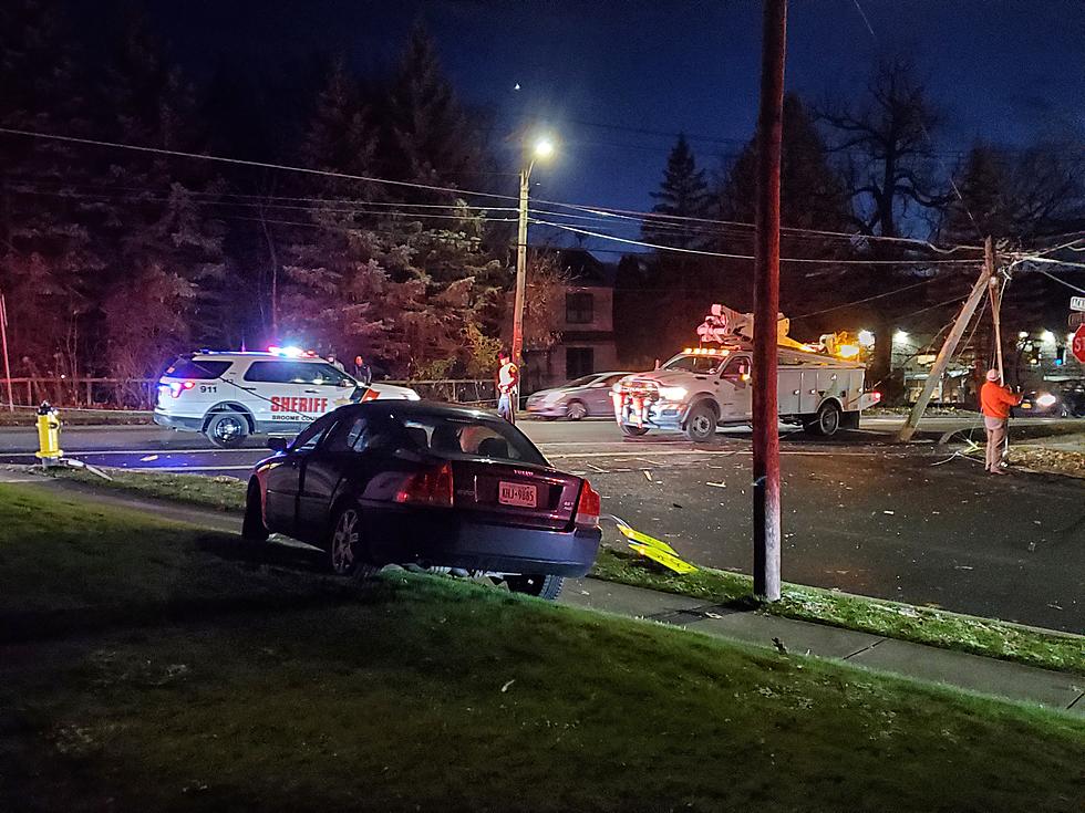 Driver Flees After Pursued Car Slams Into Pole on Riverside Drive