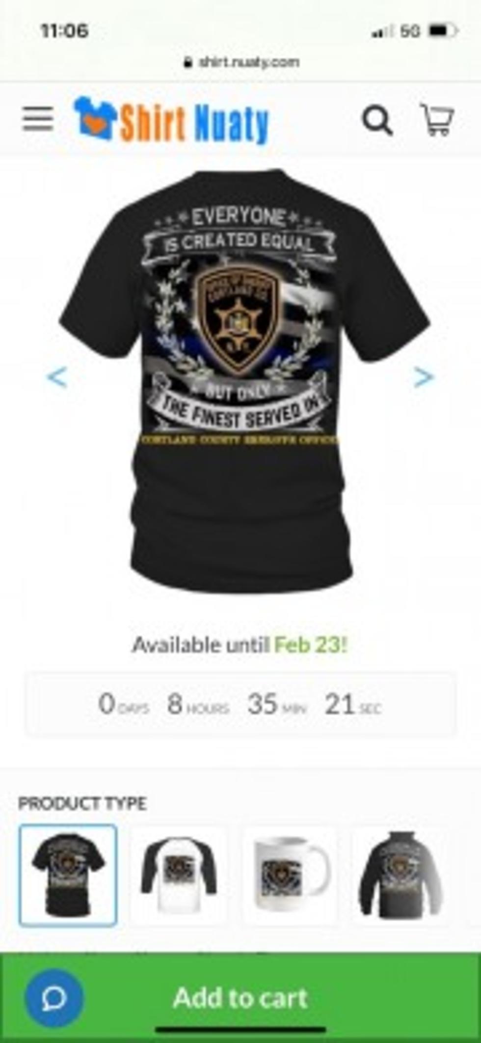 Cortland Sheriff Added to T-Shirt Scam