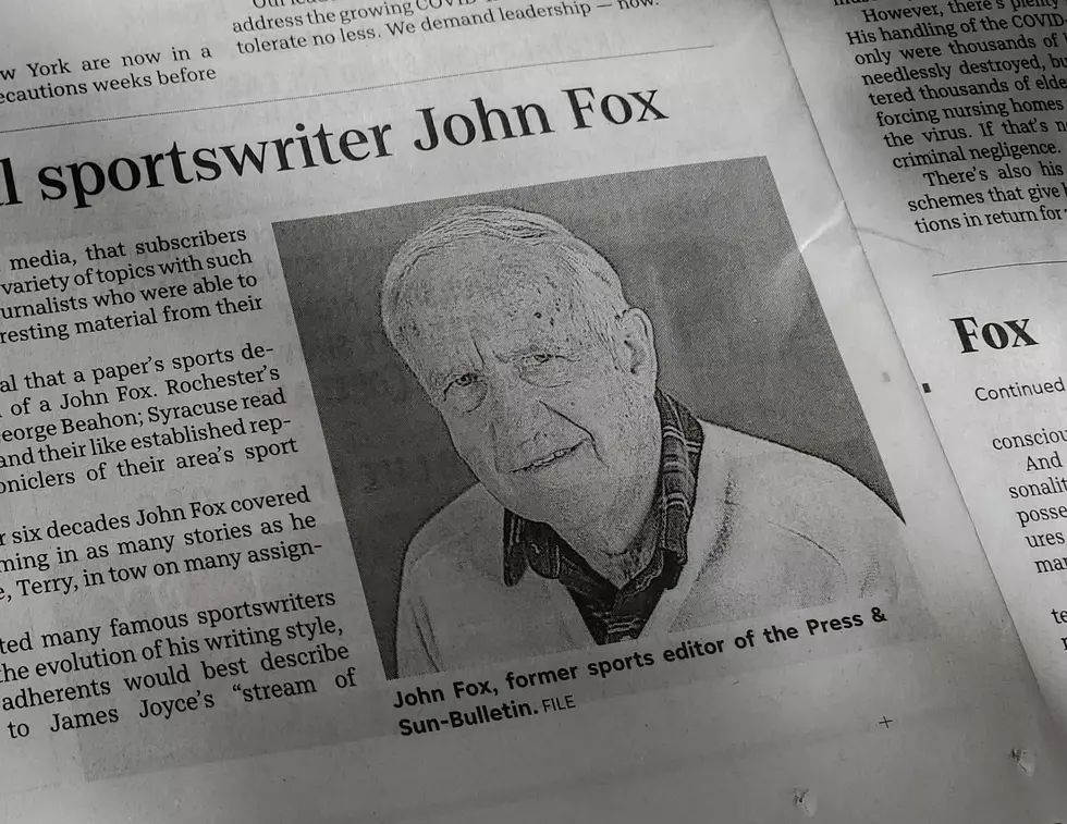 John W. Fox, Press & Sun-Bulletin Sportswriter, Dies at 96