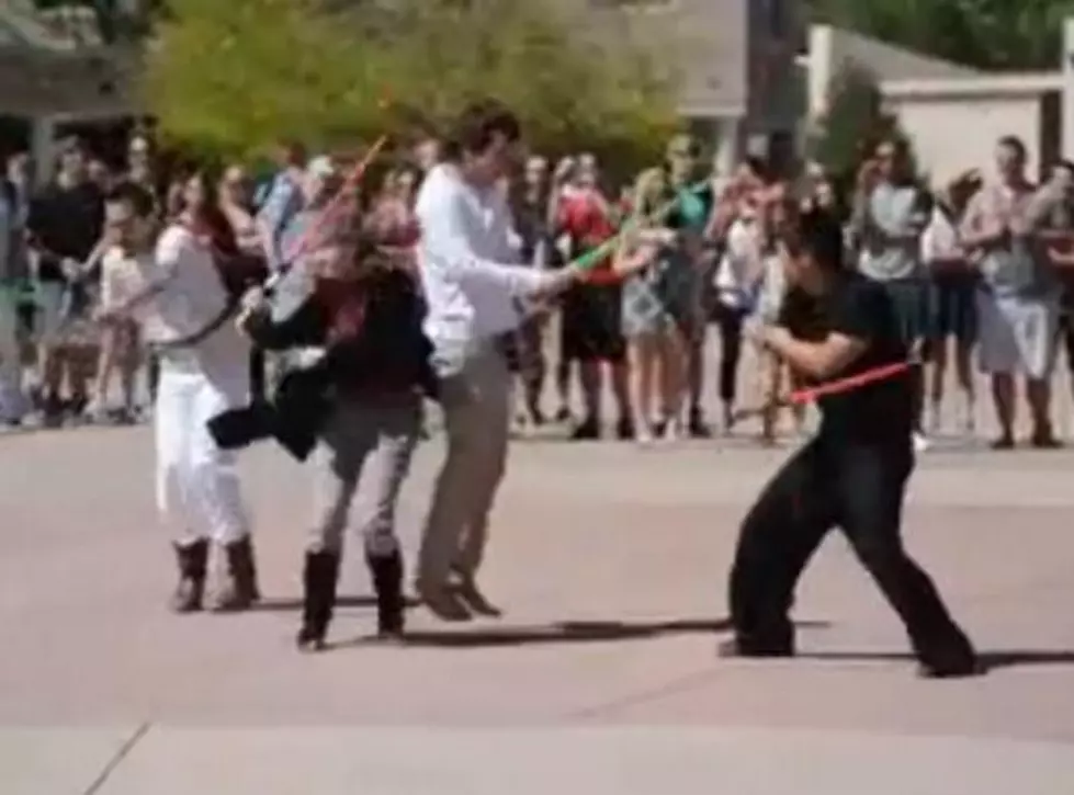 Light Saber Battle on CSU Campus – Happy Star Wars Day [VIDEO]