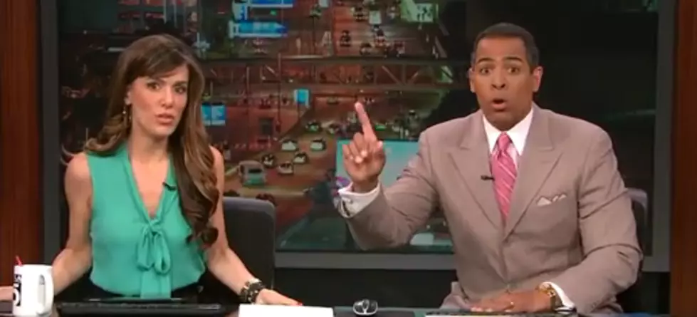 News Anchor Reacts Live to Earthquake in California